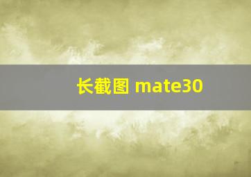 长截图 mate30